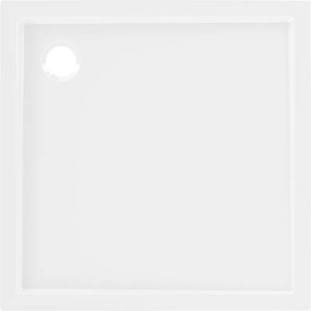 Mexen Flow douchebak vierkant slank 75 x 75 cm, wit glans - 46S107575