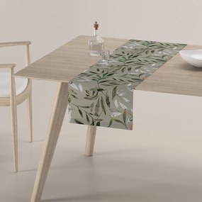 Dekoria Rechthoekige tafelloper, grijs-groente, 40 x 130 cm
