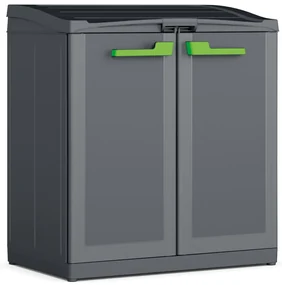Keter Recyclingkast Moby Compact Recycling System 100 cm grafietgrijs