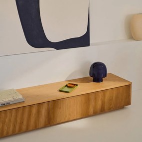 Kave Home Helvine Laag Tv-meubel Eiken Met Ribbels - 200x40x30cm.