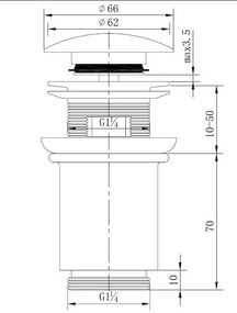 Best Design "Hoge" clic-waste RVS Look