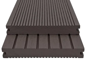 vidaXL Terrasplanken met accessoires 30 m² 4 m massief HKC donkerbruin