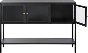 Sidetable Met Glazen Deuren - 132 X 40cm.