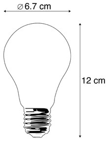 Set van 5 E27 LED lamp A67 opaal 8W 900 lm 2700K