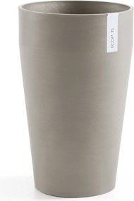 Ecopots bloempot Sankara Mid High 55 - Rond - Taupe - Diameter 34,2 x H54,5 cm