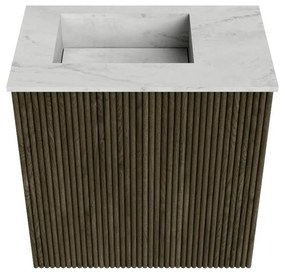 Mondiaz Joya DLux 40cm toiletmeubel shadow met wastafel faye links 1 kraangat opalo