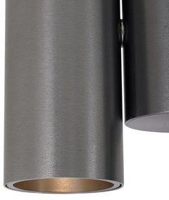 Design opbouwSpot / Opbouwspot / Plafondspot gunmetal GU10 50mm 2-lichts kantelbaar - Michael Design GU10 rond Binnenverlichting Lamp