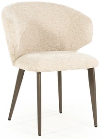 Eleonora Mateo Bruin Potige Eetstoel Beige