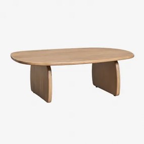 Ovale Salontafel 110x70 Cm In Agathe Mangohout Natuurlijk Hout - Sklum