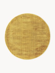 Rond handgeweven viscose vloerkleed Jane