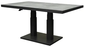Pacific lounge-diningtafel 140x85xH49-72 cm in  hoogte verstelbaar aluminium antraciet ceramic blad