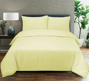 Dekbedovertrek Home - 100% natuurlijk katoen - 240x200/220 - lichtgeel