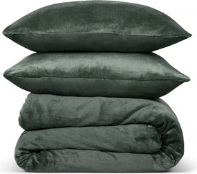 Dekbedovertrek Flanel Fleece – 100% zacht materiaal – 200×220 – oud groen