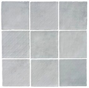 Terre d'Azur Maroc wandtegel met decor 11.5x11.5cm wit