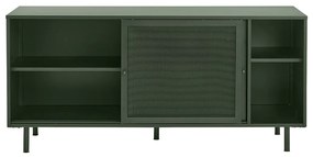 Groen Dressoir Metaal Met Schuifdeuren - 160x45x75cm.