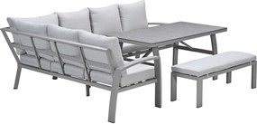 Garden Impressions Cameron lounge dining set 4-delig links - valley sand