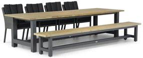 Picknick Set 8 personen 300 cm Wicker Grijs Garden Collections Oxbow/San