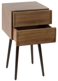 Nachtkastje Met Bronzen Onderstel - 35x35x61cm.
