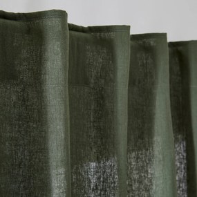 Gordijn in gewassen linnen met verdekte lussen, radiator, Onega