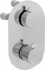 Mexen Kai thermostatische bad-douchekraan met 3 uitgangen, chroom - 77602-00