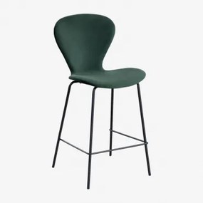Pak Van 4 Uit Hoge Krukken ↑65 Cm & Zwart & Fluwelen Jungle Groen & Terciopelo - Sklum