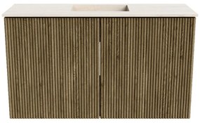 Mondiaz Joya DLux 70cm toiletmeubel dusk met wastafel faye midden zonder kraangat meli