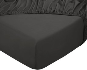 Hoeslaken King – 100% katoensatijn – 180×200 – antraciet