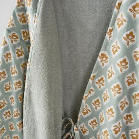 Badjas, kimono model, badstof binnenin, Cilou, Cilou