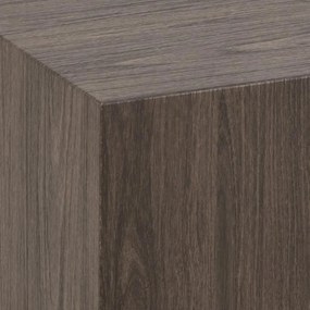Blok Salontafel Set Donkerbruin Hout - 58 X 58cm.