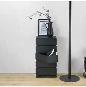 Rodman Industrieel Schoenenkast 5 Lade Zwart Metaal | Redin Design | Metaal | Zwart   | Cavetown
