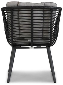 Tuinset 4 personen 90 cm Wicker/Aluminium/Aluminium/wicker Zwart Coco Azzano/Bristol