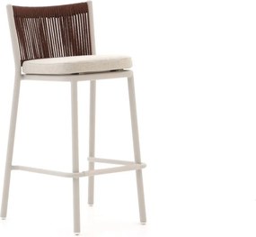 Barkruk tuin | Manifesto Idro | Wicker (vlechtwerk) | Oranje/Taupe | Tuinstoel | Stapelbaar | Kees Smit Tuinmeubelen