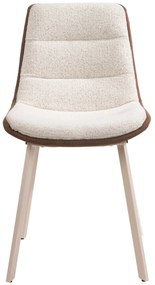 IDA Crème Bruin (stof Monza 90/Preston 22) / beige frame - MODERN GEPOLSTERDE STOEL BOUCLÉ BOHO