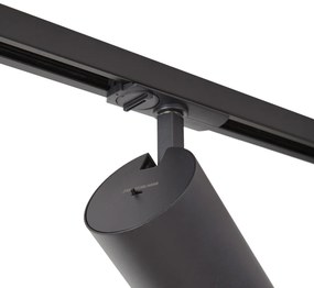 LED Modern railsysteem met 5 Spot / Opbouwspot / Plafondspots zwart 1-fase - Iconic Mark Modern rond Binnenverlichting Lamp
