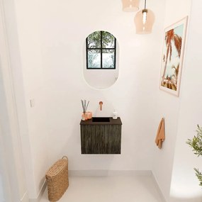 Mondiaz Joya 50cm toiletmeubel shadow met wastafel faye midden zonder kraangat urban