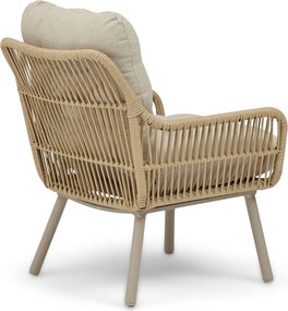 Loungestoel Rope Zand/Beige Coco Conforta bistroset 3 delig (2 x )