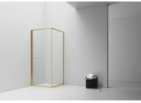Aloni Inslide Douchecabine - 90x90x200cm - veiligheidsglas - 6mm - omkeerbaar - goud geborsteld DW-9090BG