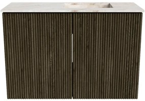Mondiaz Joya DLux 60cm toiletmeubel shadow met wastafel faye rechts zonder kraangat frappe
