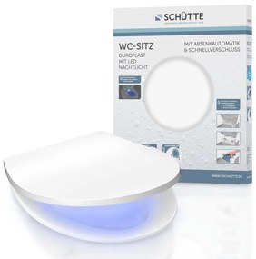 Schutte Blakely softclose toiletzitting met quick release en LED-verlichting wit glans