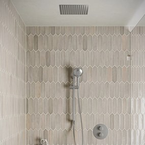Saniclear Cube inbouw regendouche rond met inbouw douchekop 30x30cm, glijstang en 2 standen handdouche RVS