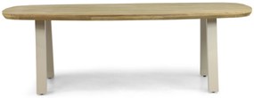 Dining Tuintafel rechthoekig 240 x 100 cm Aluminium/Teak Taupe Falcon/Glasgow