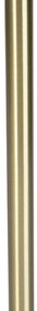 Vloerlamp messing met kap wit 50 cm - Simplo