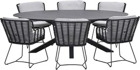 Garden Impressions Fabrice tuinset 7-delig - Scot tuintafel Napoli grey 230x115 cm