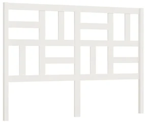 vidaXL Hoofdbord 156x4x104 cm massief grenenhout wit