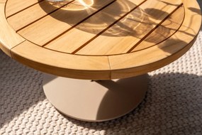 4 Seasons Volta koffietafel - teakhout/taupe - Ø80