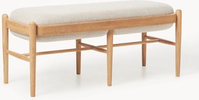 Gestoffeerde eikenhouten bank Imara