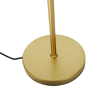 Design vloerlamp zwart met goud 3-lichts - Sinem