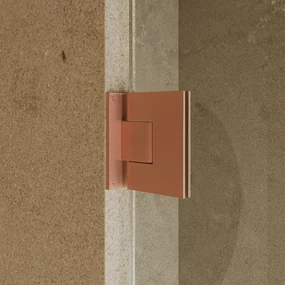 Saniclear Modern Copper douchecabine 80x70 met 70cm deur geborsteld koper