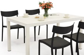 King/Provence wit en antraciet tuinmeubelset voor 4 personen Bica