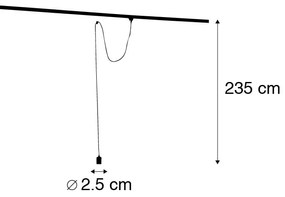 Hanglamp zwart voor railsysteem 1-fase - Iconic Cavalux